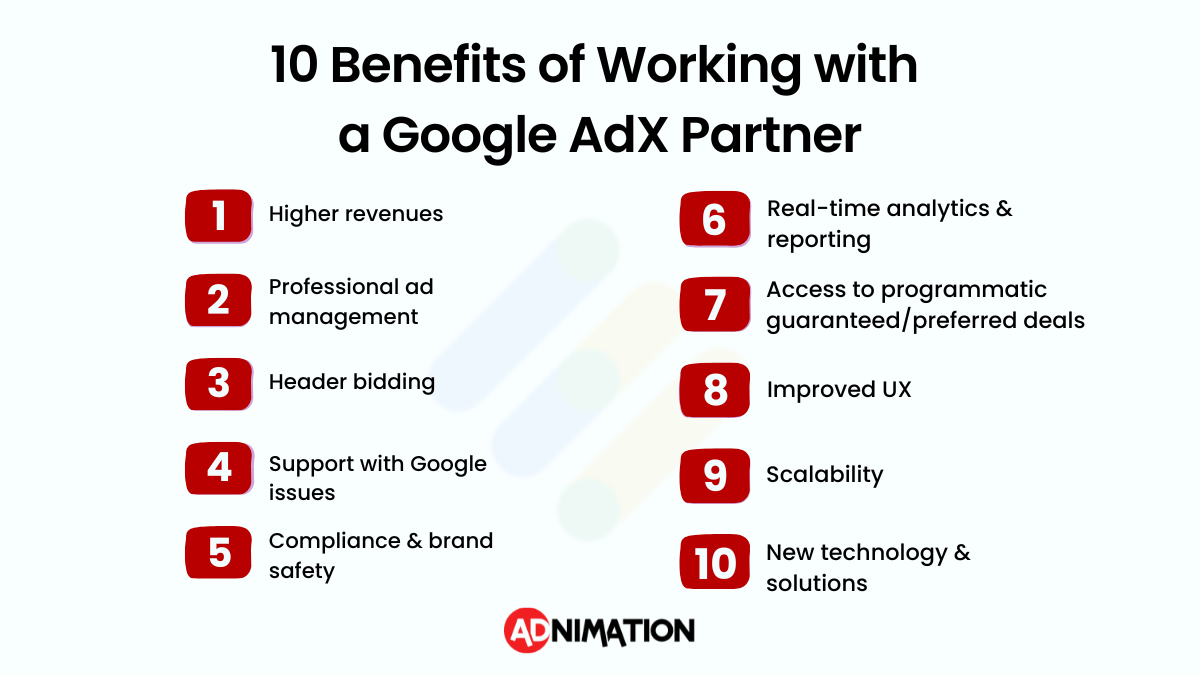 10 Benefits of Working with a Google AdX Partner