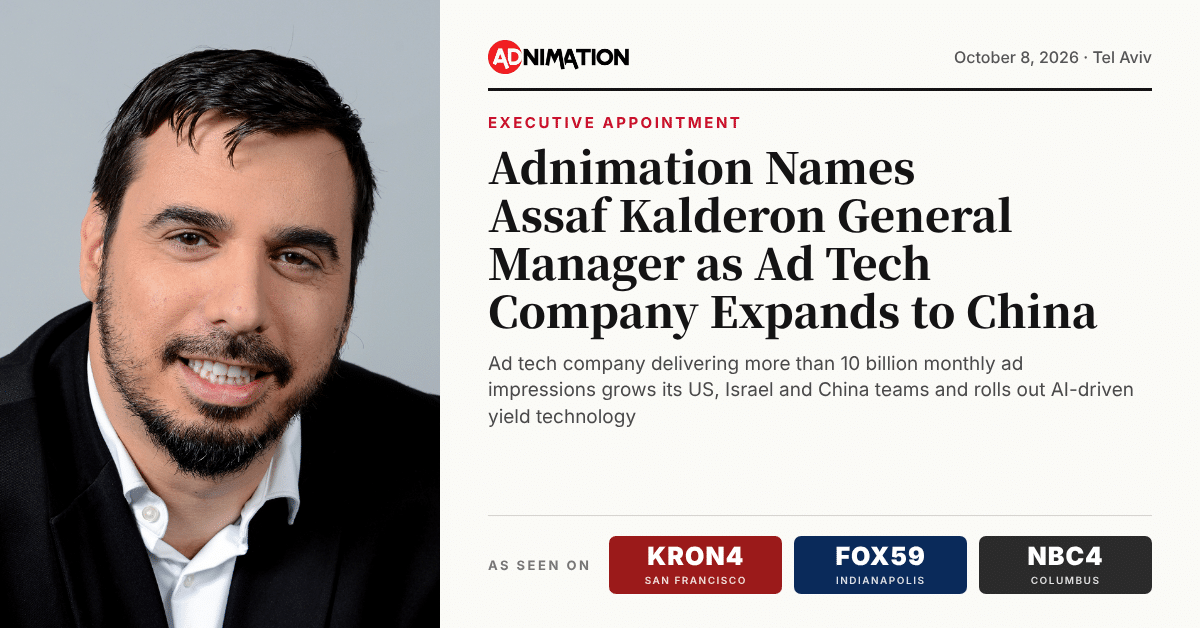 Assaf Kalderon, General Manager, Adnimation